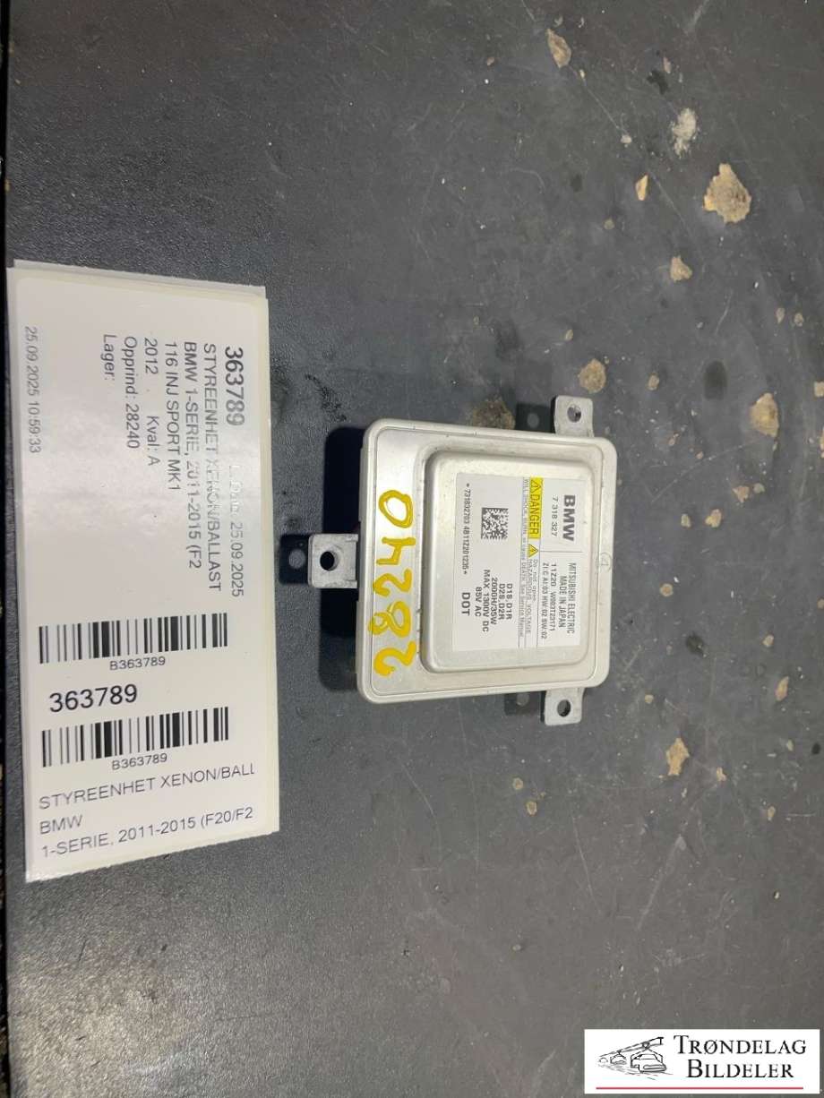 Styreenhet xenon/ballast til BMW 1-Serie, 2011-2015 (Fase 1) (F20/F21) (F20/F21) (W003T20071|7237647|63117318327|63127172536|63127255724)