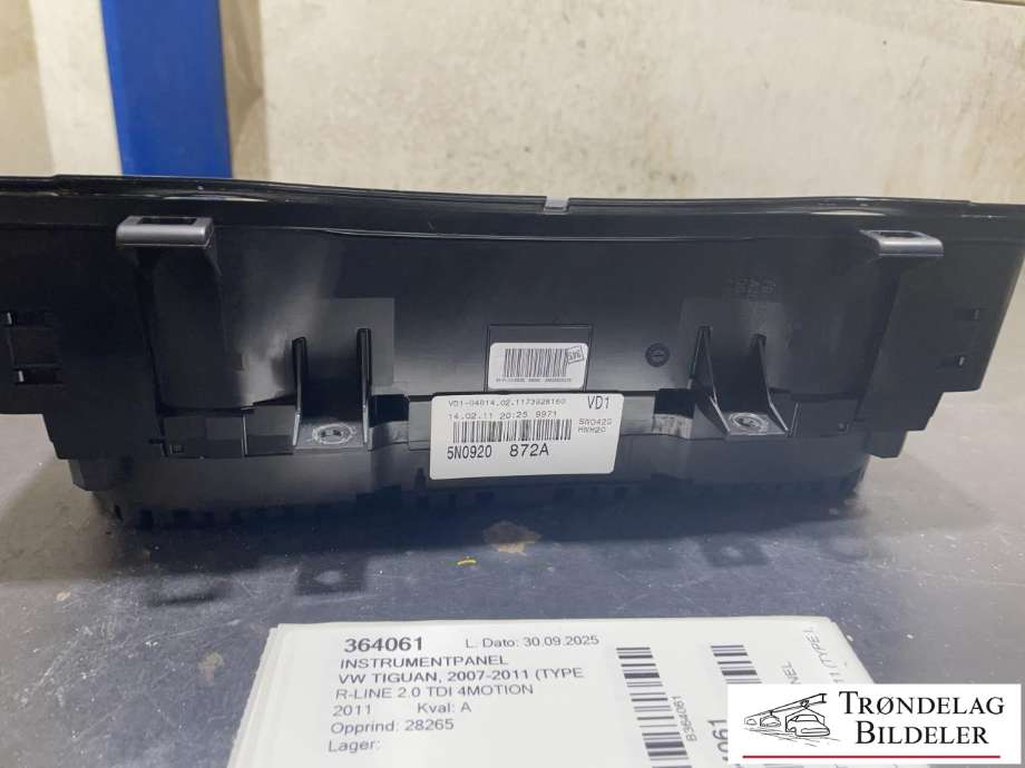 Instrumentpanel til VW Tiguan 2007-2011 (Type I, Fase 1) (5N0 920 872 A|)