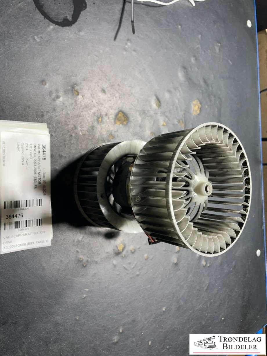Varmeapparat motor til BMW X3, 2003-2006 (Fase 1) (E83) (E83) (64 11 3 453 729)