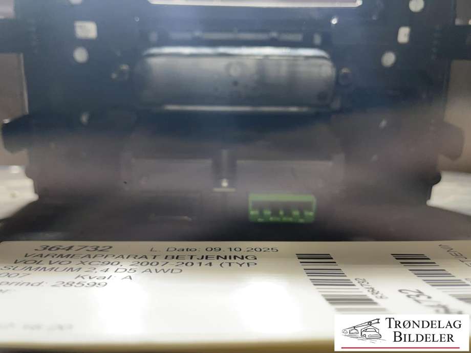 Varmeapparat betjening til Volvo XC90 2007-2014 (Type I, Fase 2)  (30752420|)