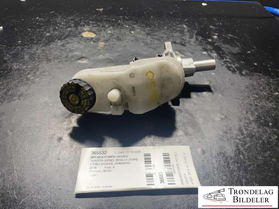 Bremsepumpe hoved til Toyota Aygo, 2014-->> (Type II)  (4720109750)