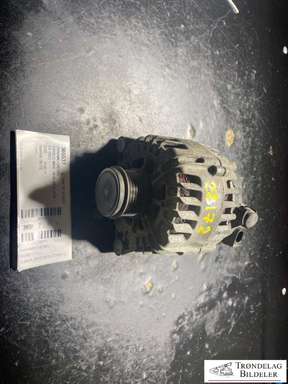 Dynamo diesel til Ford C-Max, 2010-2015 (Type II, Fase 1)  (REAV6N-10300-GC|AV6N-10300-GB|AV6N-10300-GC|AV6N-10300-GD|AV6N-10300-GE|1704769|1857696)