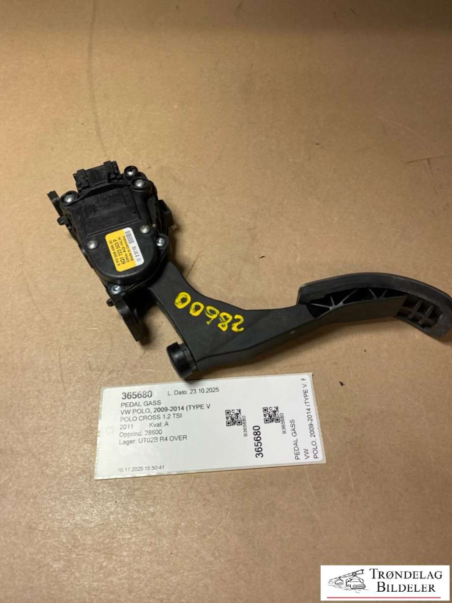 Pedal gass til VW Polo 2009-2014 (Type V, Fase 1) (6Q1 723 503 K|6Q1 723 503 P|)