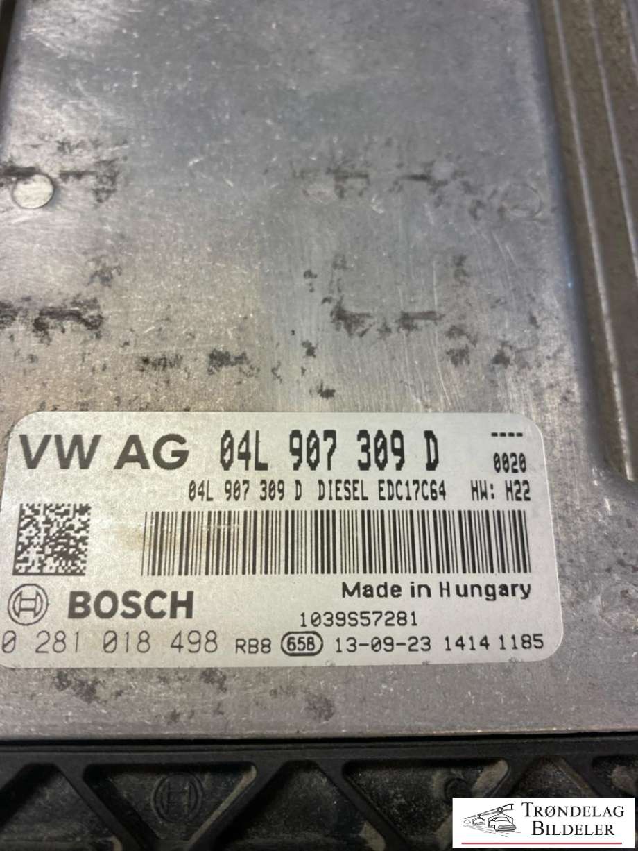 Styreenhet motor til Škoda Octavia 2013-2016 (Type III, Fase 1)  (04L 907 309 D|)