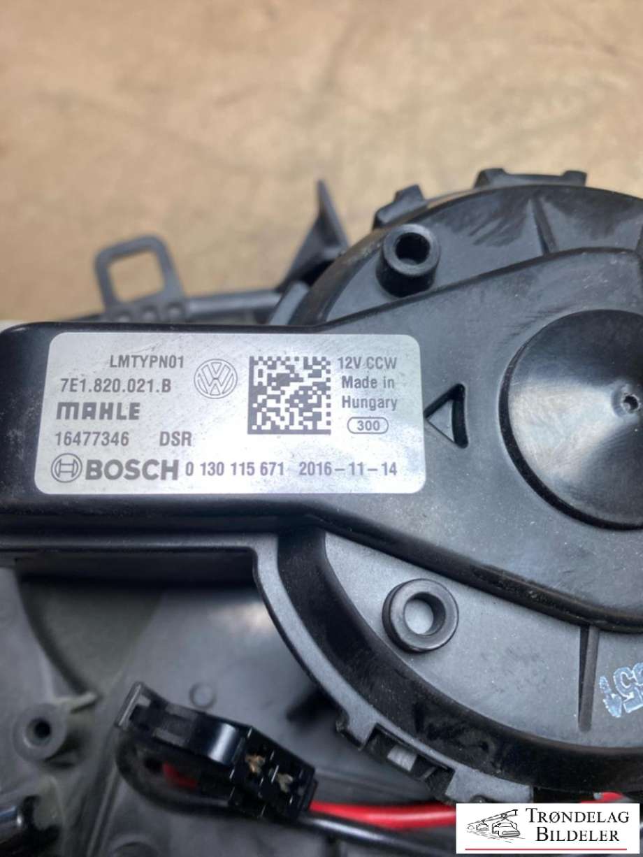 Varmeapparat motor til VW Transporter / Caravelle 2015-2019 (T6) (T6) (0 130 115 671|7E1820021B|0 130 115 671|)