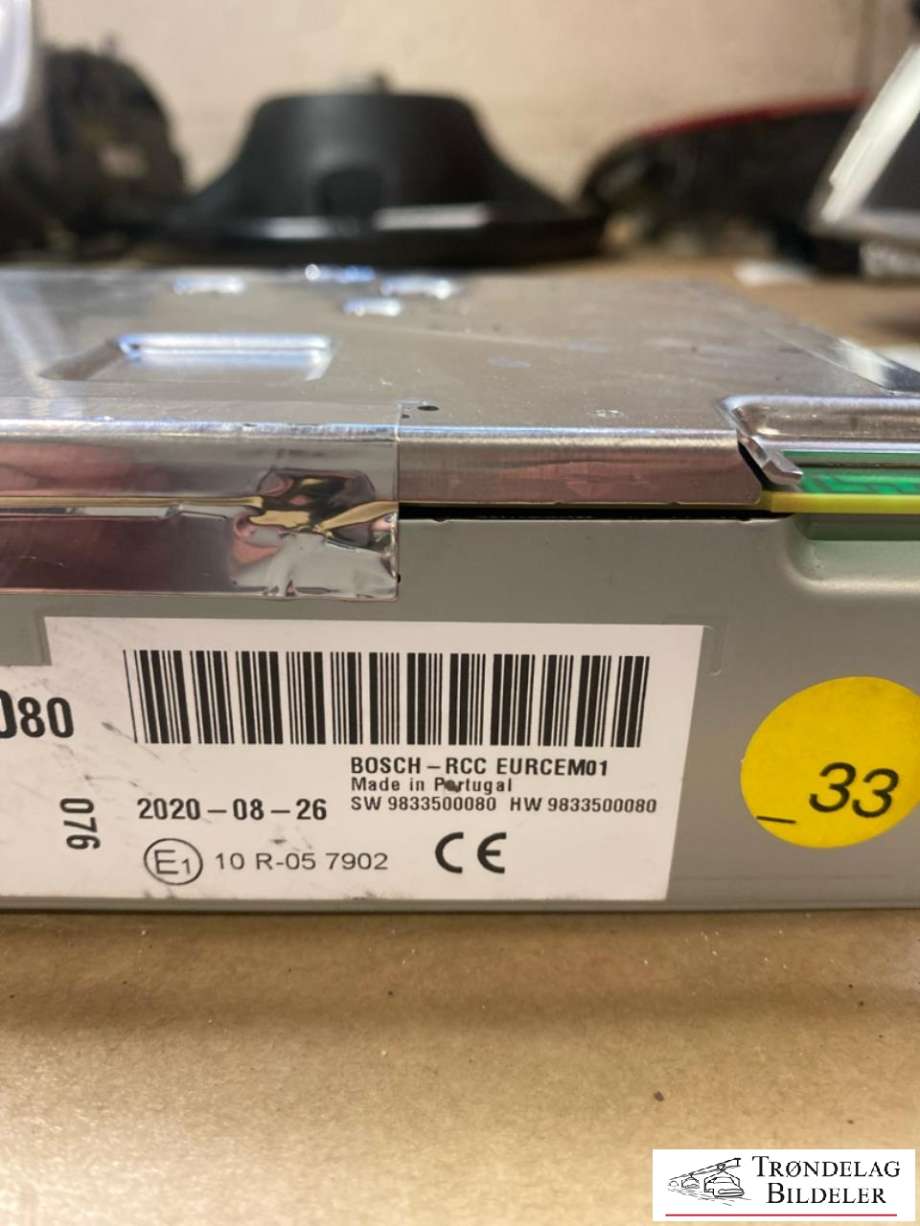 Bilstereo navigasjon til Peugeot Expert 2016-->> (Type III) (9833500080|)