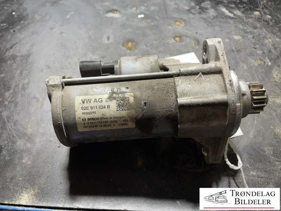 Starter diesel til Škoda Octavia 2013-2016 (Type III, Fase 1)  (02E 911 024 B|02E 911 022 H|02E 911 024 M|02E 911 024 MX|LRS03856|0 986 026 150)