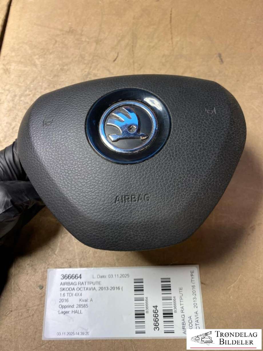 Airbag rattpute til Škoda Octavia, 2013-2016 (Type III, Fase 1)  (5E0880201B IZY)