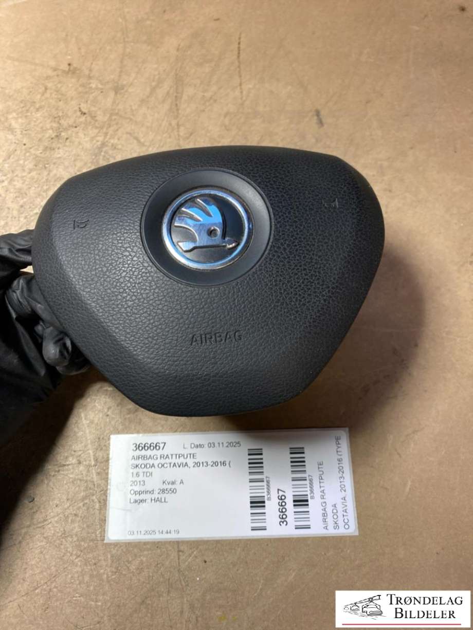 Airbag rattpute til Škoda Octavia, 2013-2016 (Type III, Fase 1) (5E0880201A)