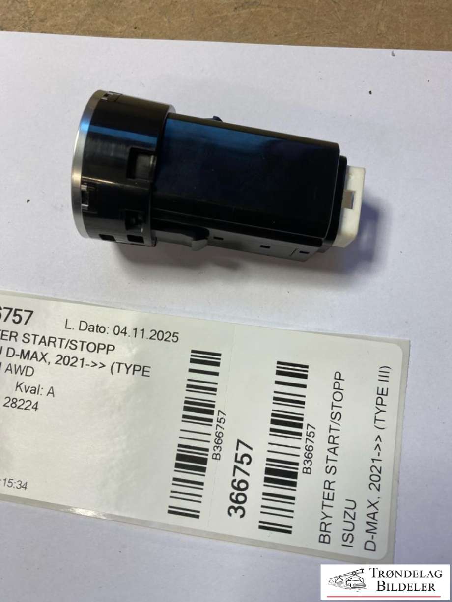 Bryter start/stopp til Isuzu D-Max 2021-->> (Type III)  (8974919650|)