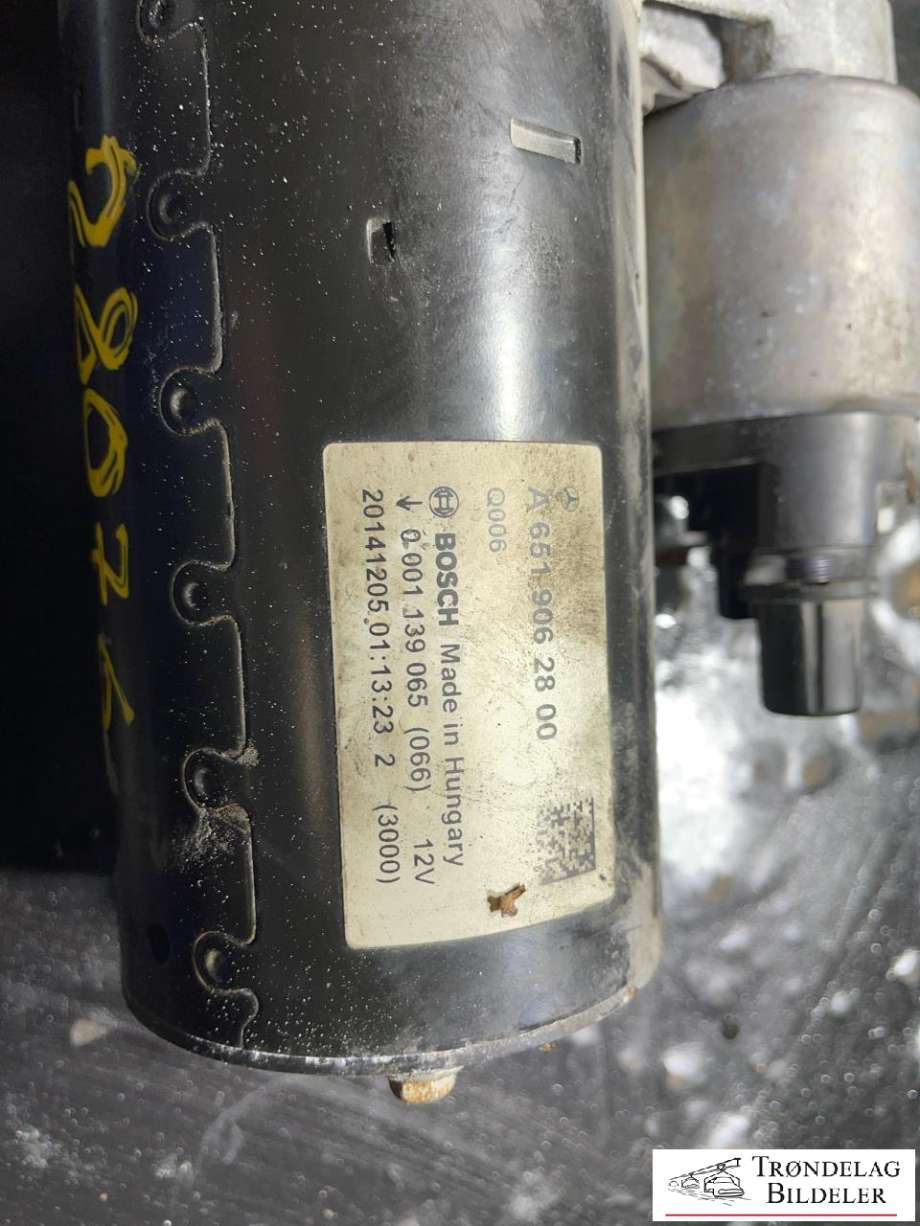 Starter diesel til Mercedes C-Klasse 2014-2018 (Fase 1) (W205) (W205) (A6519064300|A651906430080|0001139085(086)|A651906430081|0986024590|A6519062300|A651906230080|A6519062400|A651906240080|A6519062800|A651906280080|LRS02522|A6519061200)