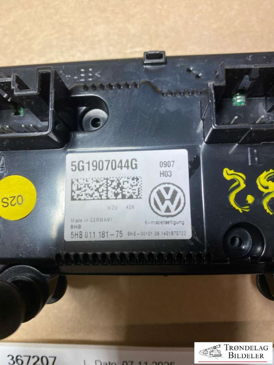 Varmeapparat betjening til VW Golf Sportsvan 2014-2018  (5G1907044G|)