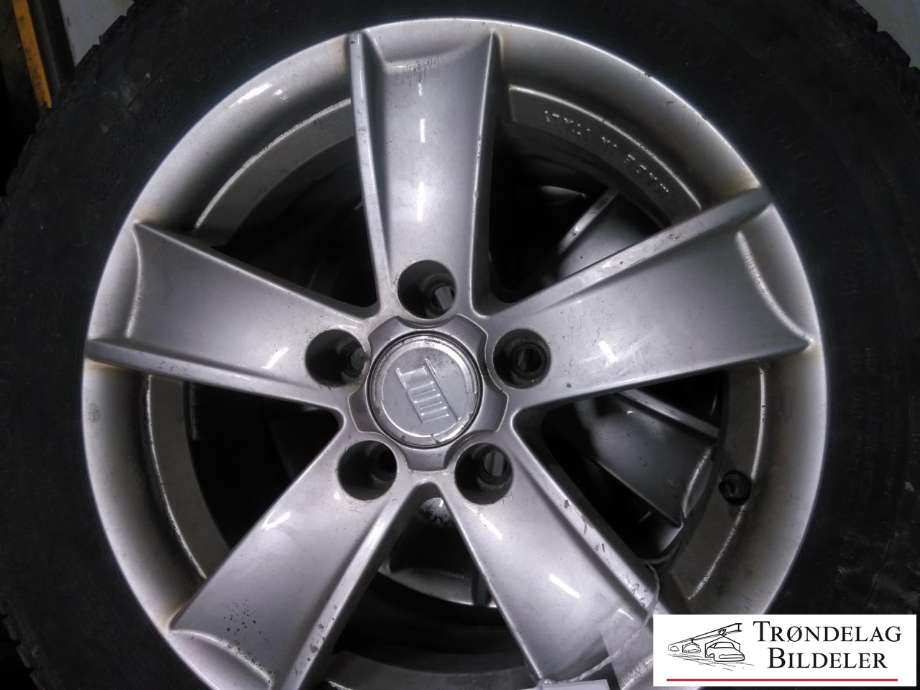 Hjulsett aluminium vinter til VW Golf Sportsvan 2014-2018  (CONTINENTAL|195/65 R15| 95T| 7X15| 5X112/ET45/CB57|1MM|6 MM MØNSTERDYBDE|PROD 33/2022)