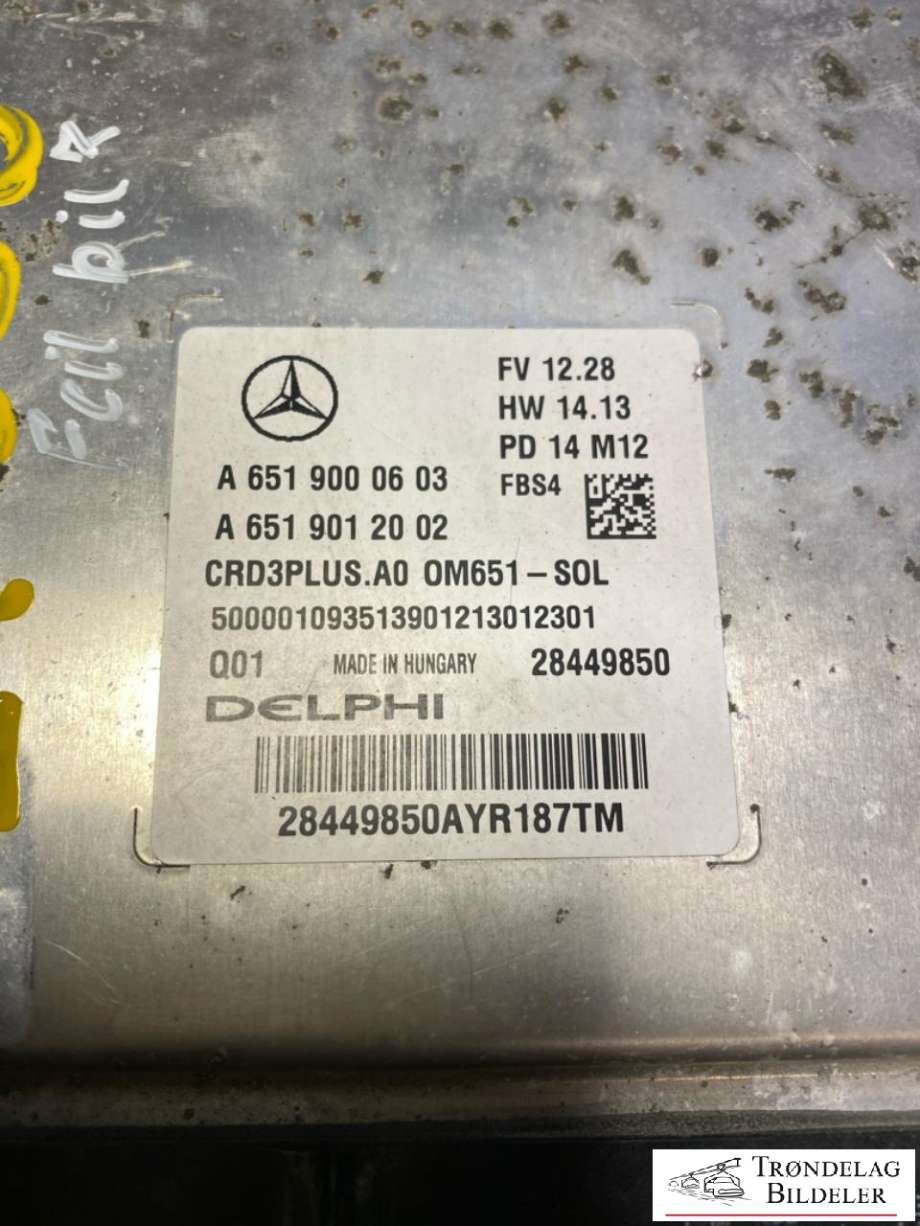 Styreenhet motor til Mercedes C-Klasse 2014-2018 (Fase 1) (W205) (W205) (A6519000603|)