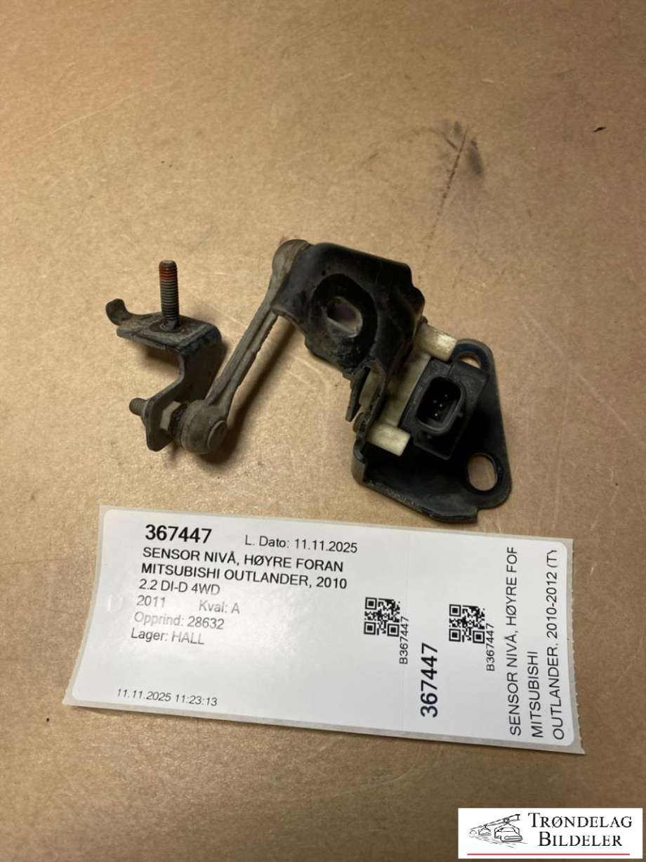 Sensor nivå, høyre foran til Mitsubishi Outlander, 2010-2012 (Type II, Fase 2)  (8651A047)