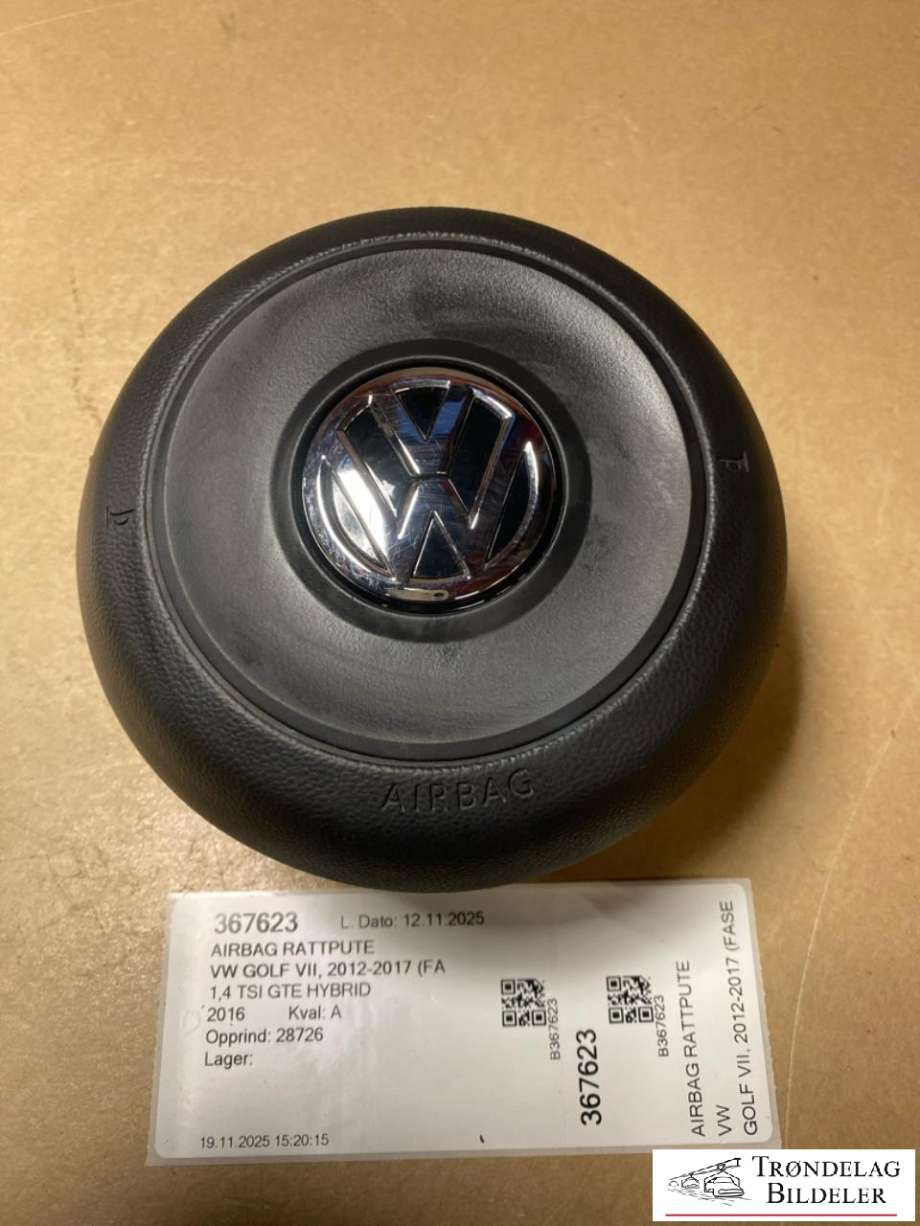 Airbag rattpute til VW Golf VII, 2012-2017 (Fase 1)  (5G0 880 201 J)