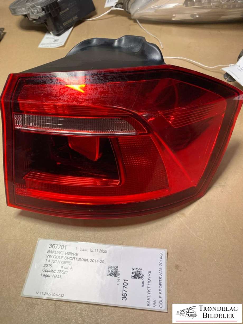 Baklykt høyre til VW Golf Sportsvan 2014-2018 (510945096Q|)