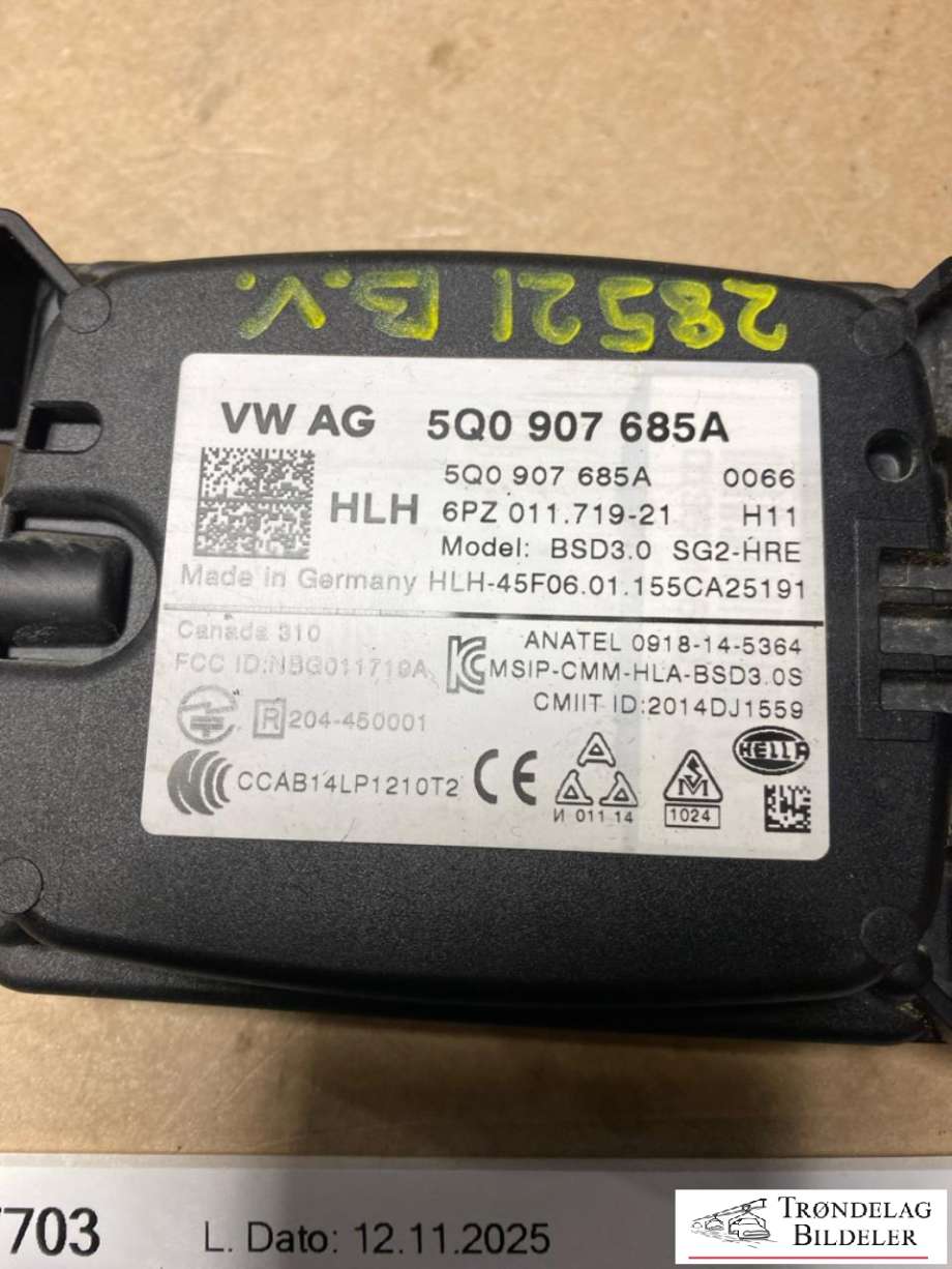 Sensor radar til VW Golf Sportsvan 2014-2018  (5Q0907685A|)