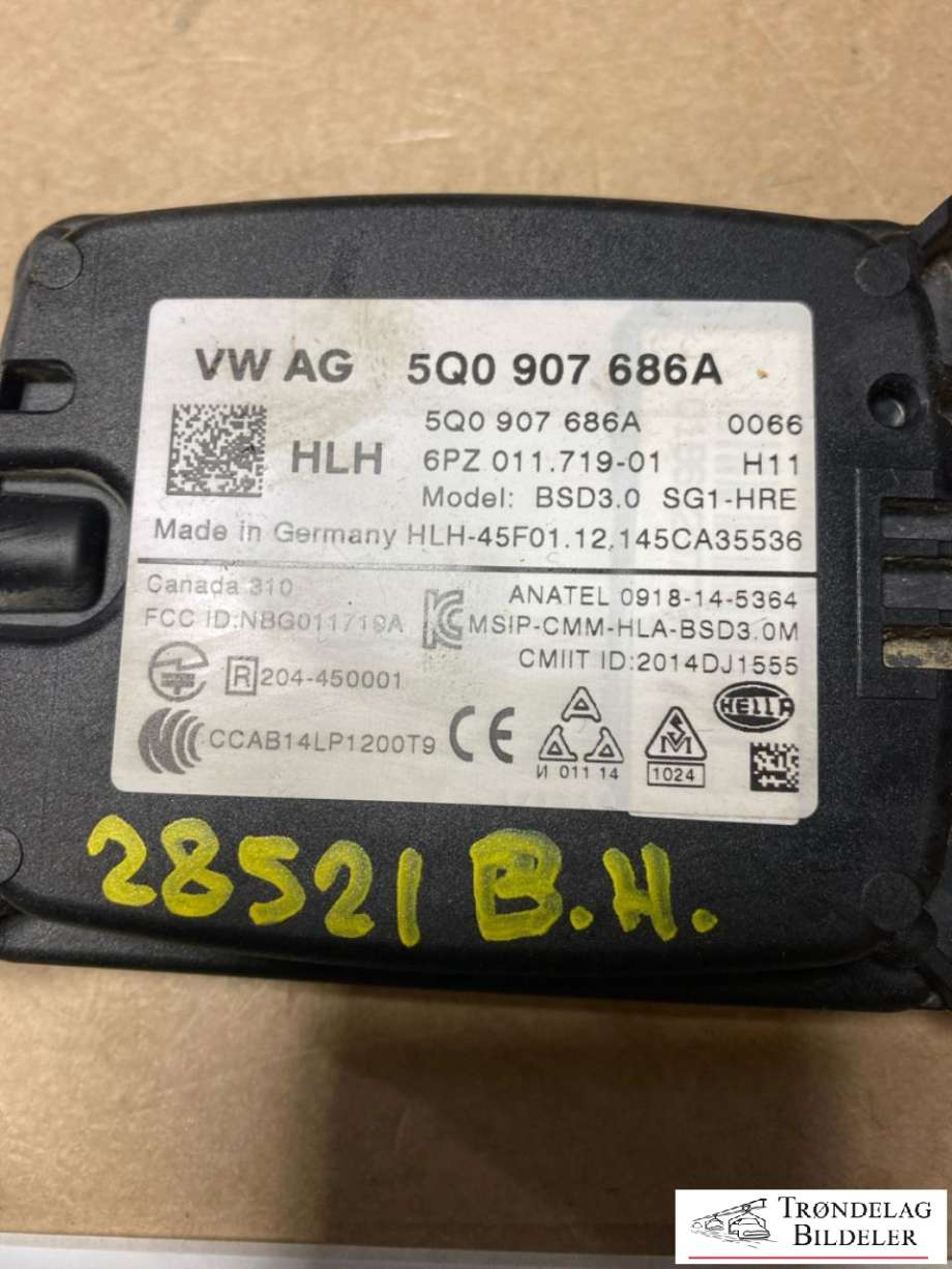 Sensor radar til VW Golf Sportsvan 2014-2018  (5Q0907686A|)