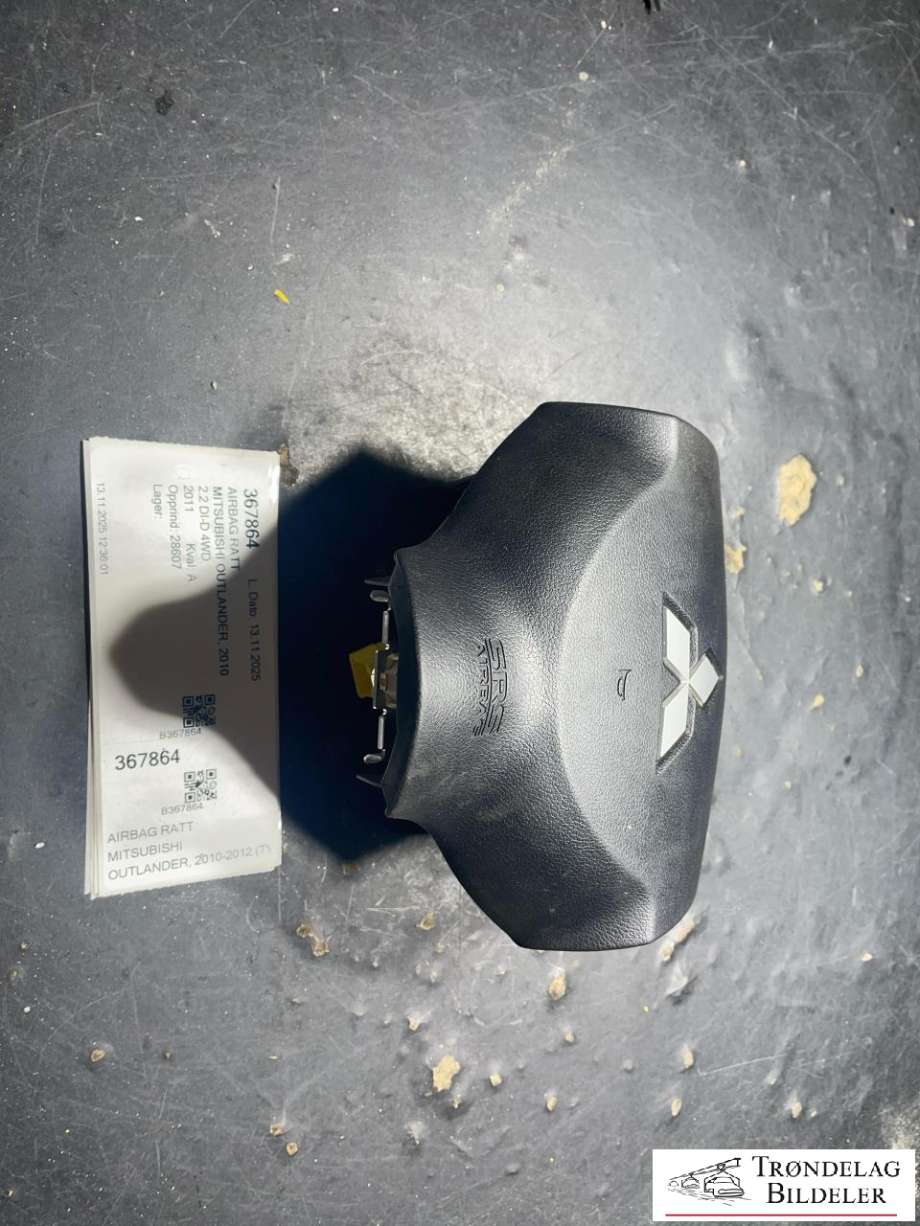 Airbag ratt til Mitsubishi Outlander, 2010-2012 (Type II, Fase 2)  (7030A088XB)