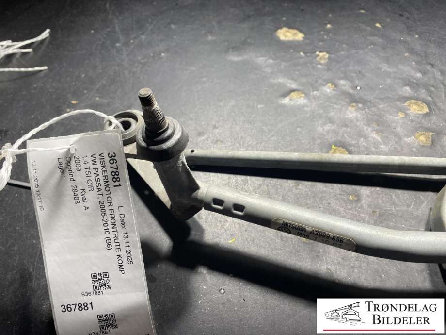Viskermotor frontrute komplett m/overføring til VW Passat 2005-2010 (B6) (B6) (3AB955023A|3AB955419|111119-1255|3AB955023|)