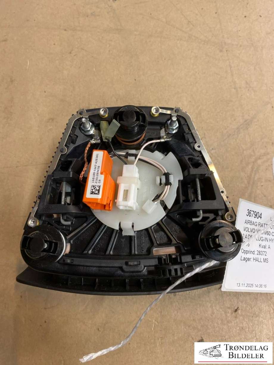 Airbag rattpute til Volvo V60/V60 CC 2013-2018 (Type I, Fase 2)  (31390237|)
