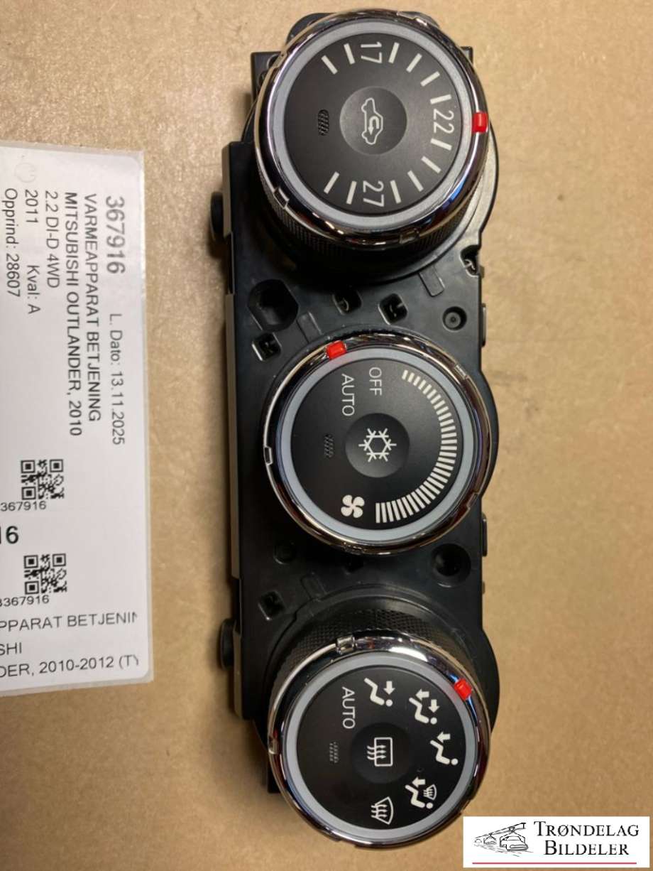 Varmeapparat betjening til Mitsubishi Outlander 2010-2012 (Type II, Fase 2)  (7820A115XC|)