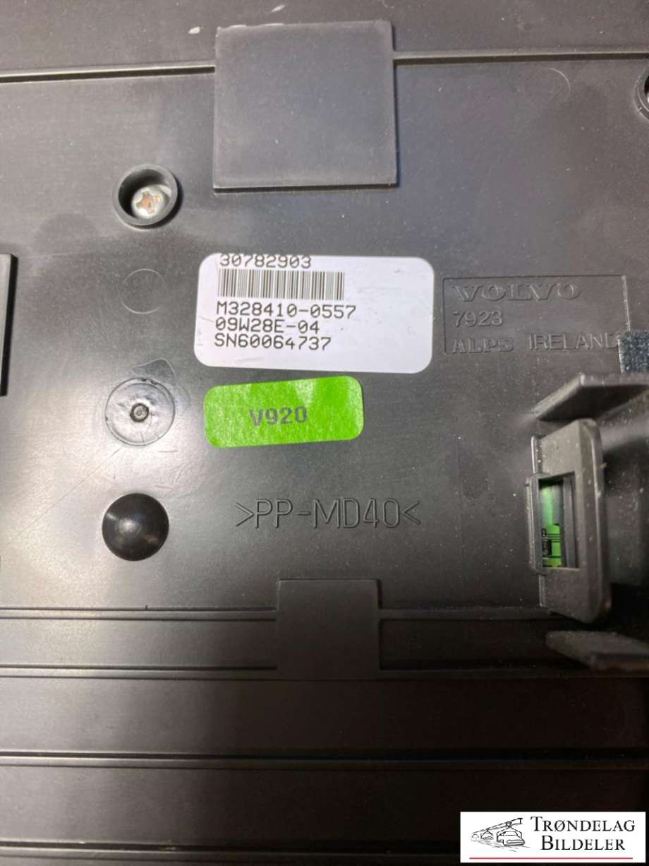 Varmeapparat betjening til Volvo XC60 2008-2013 (Type I, Fase 1)  (30782903|)