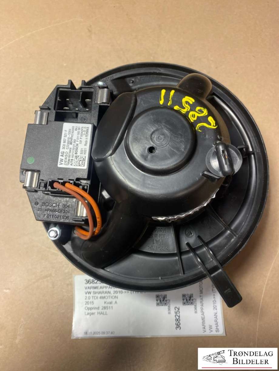 Varmeapparat motor til VW Sharan 2010-->> (Type II) (N998923D|1K1 820 015 L|3C0 907 521 F)