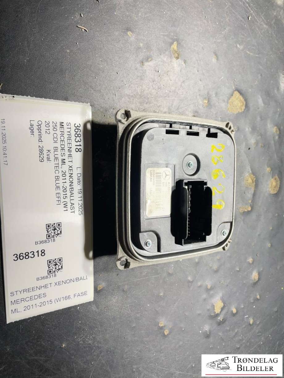 Styreenhet xenon/ballast til Mercedes ML, 2011-2015 (Fase 1) (W166) (W166) (A1668203689)