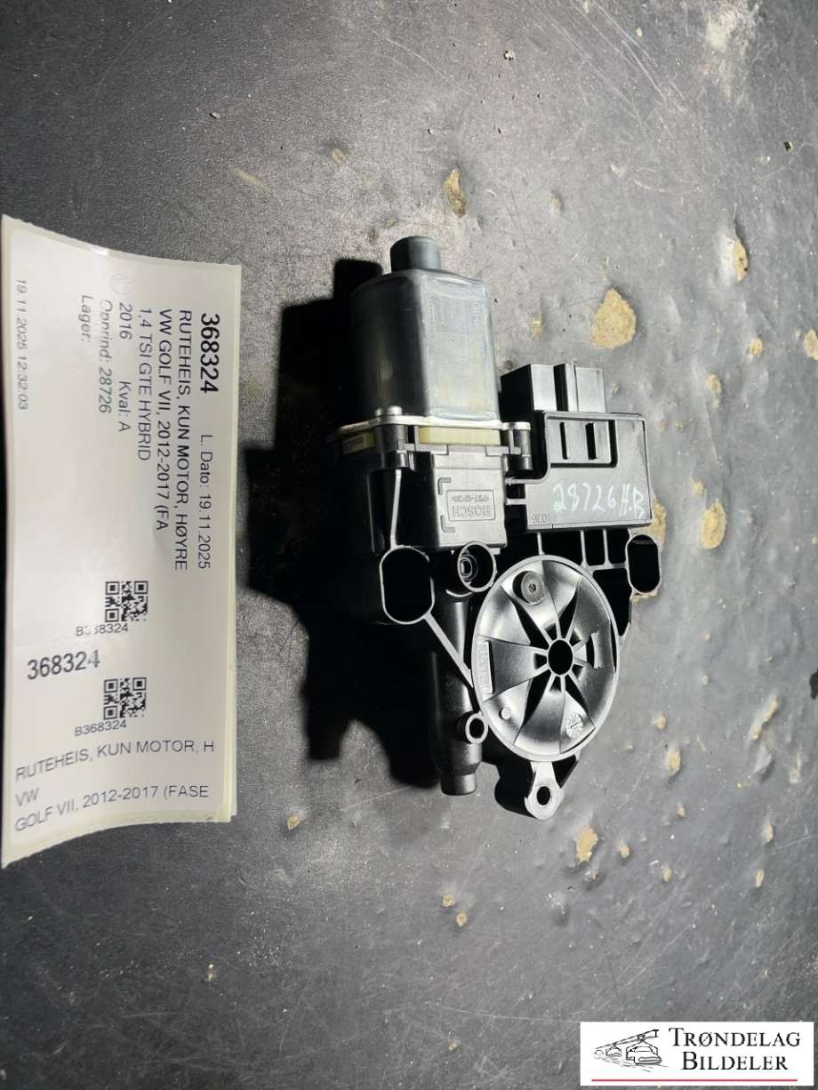 Ruteheis, kun motor, høyre bak til VW Golf VII, 2012-2017 (Fase 1)  (5Q0959812)