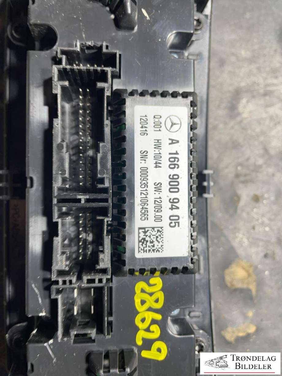 Varmeapparat betjening til Mercedes ML 2011-2015 (Fase 1) (W166) (W166) (A 166 900 17 04|A 166 900 81 03|)