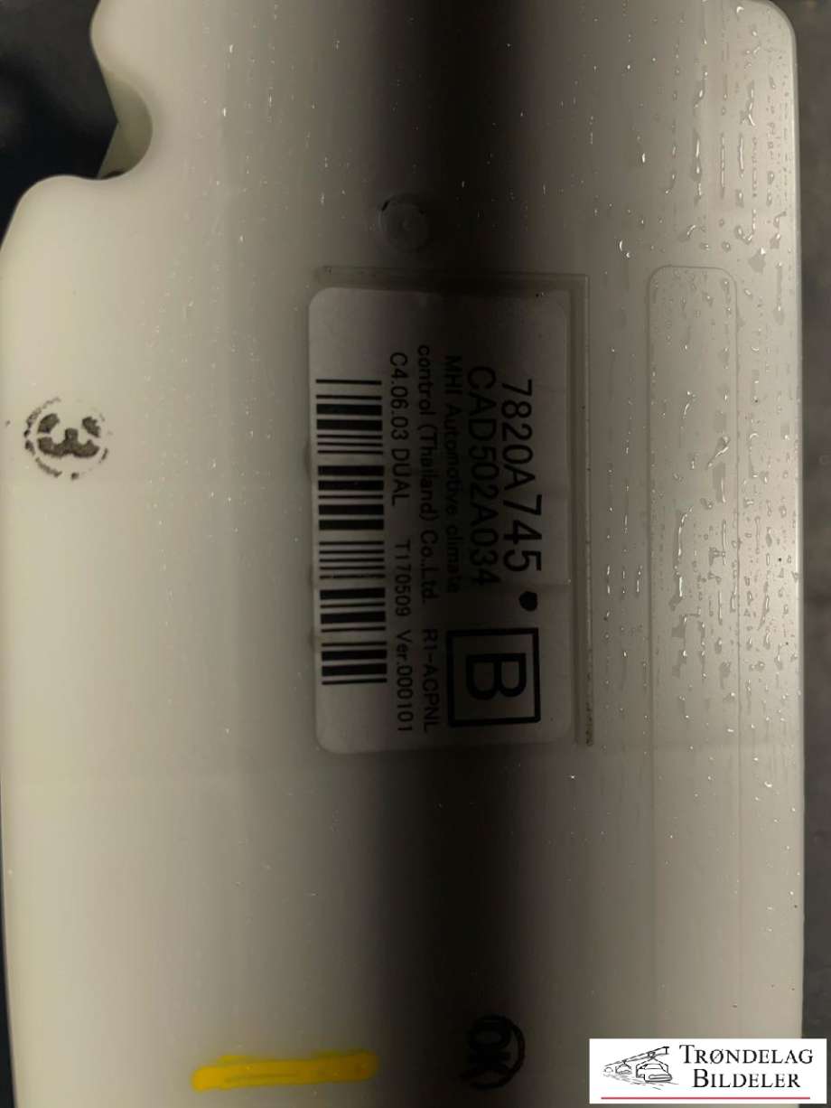Varmeapparat betjening til Mitsubishi L200 2015-2019 (Type V, Fase 1)  (7820A745|)