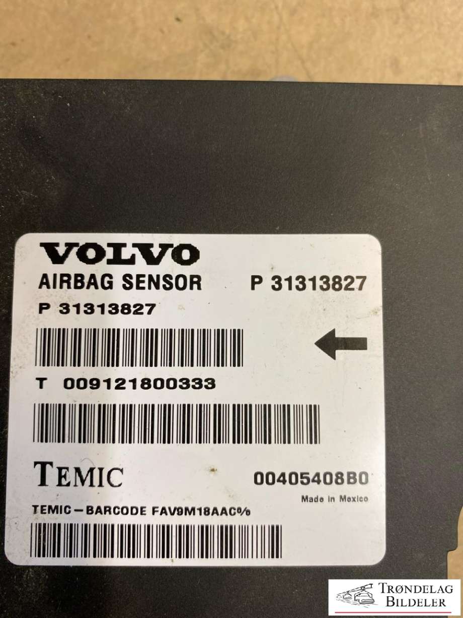 Airbag elektronikk til Volvo XC60 2008-2013 (Type I, Fase 1)  (31318792|)