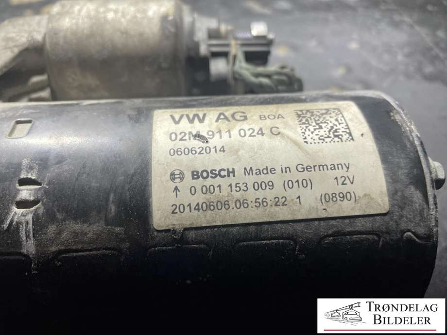 Starter diesel til VW Sharan 2010-->> (Type II)  (02M911024C|1153009|02M911021E|02M911021EX|02M911021P|02M911021PX|02M911024B|02M911024BX|02M911024CX|02M911024G|02M911024GX|02M911024S|LRS02394|986025110)