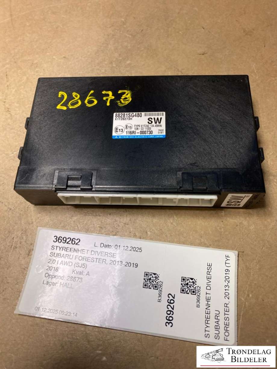 Styreenhet diverse til Subaru Forester, 2013-2019 (Type IV)  (88281SG480)