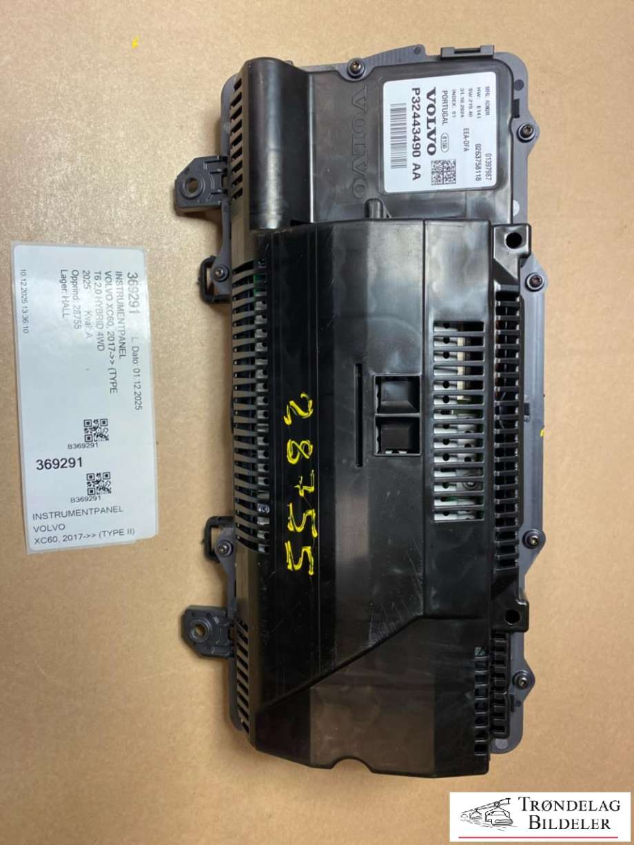 Instrumentpanel til Volvo XC60 2017-->> (Type II)  (36003943|32374987|)