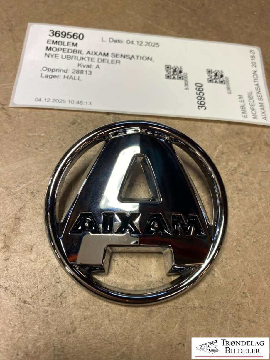 Emblem til Mopedbil Aixam Sensation, 2016-2019 (S8) (S8) (AIX7AY324)