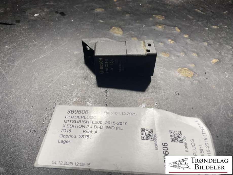 Glødeplugg til Mitsubishi L200, 2015-2019 (Type V, Fase 1)  (BOSCH|0 281 003 069)