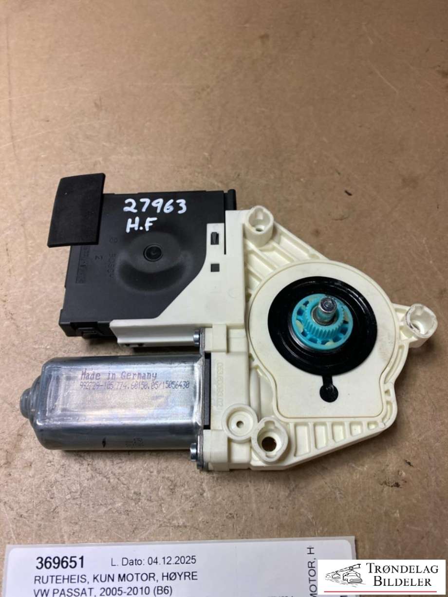 Ruteheis, kun motor, høyre foran til VW Passat 2005-2010 (B6) (B6) (1K0959702P|)
