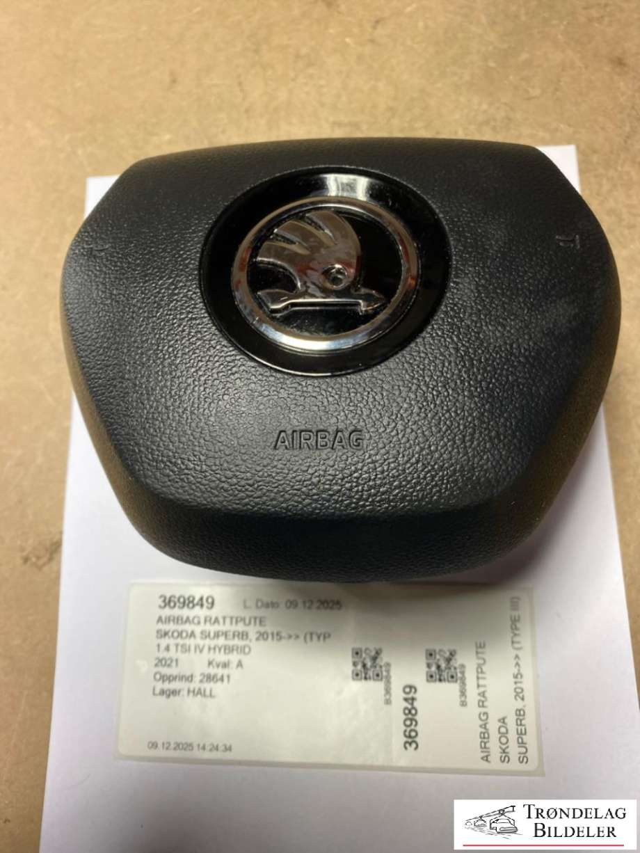 Airbag rattpute til Škoda Superb, 2015-->> (Type III)  (3V0 880 201 AM)