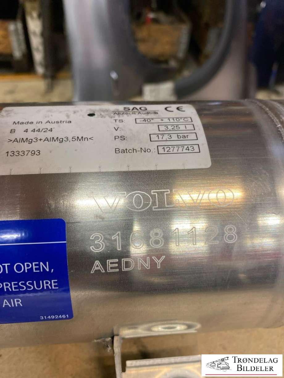 Lastebil, lufttank aluminium til Volvo XC60 2017-->> (Type II) (31681128|)