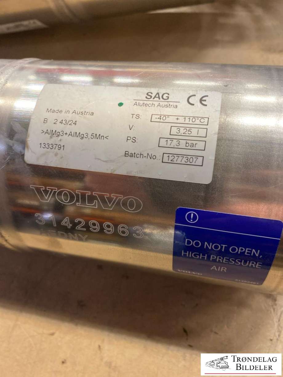Lastebil, lufttank aluminium til Volvo XC60 2017-->> (Type II)  (31429963|)