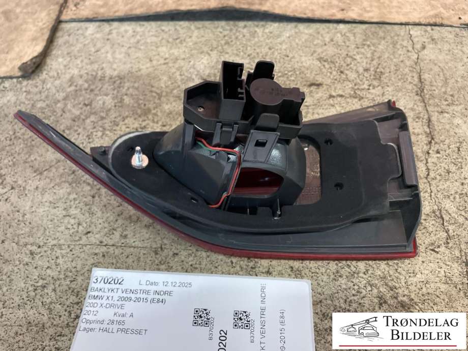 Baklykt venstre indre til BMW X1 2009-2015 (E84) (E84) (63 21 2 990 113|)