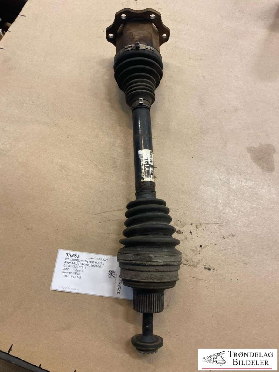 Drivaksel venstre foran til Audi A4, Allroad, 2009-2016 (Type I) (B8) (B8) (8K0 407 271 AL)