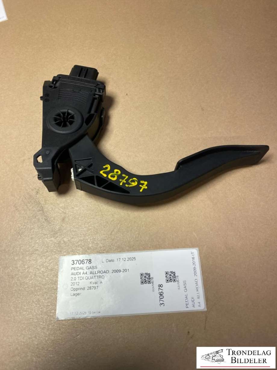 Pedal gass til Audi A4, Allroad, 2009-2016 (Type I) (B8) (B8) (8K1 723 523 A)