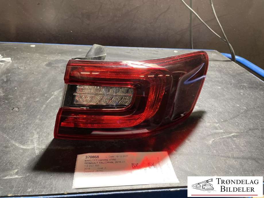 Baklykt høyre ytre til Renault Talisman, 2016-->>  (265504248R)