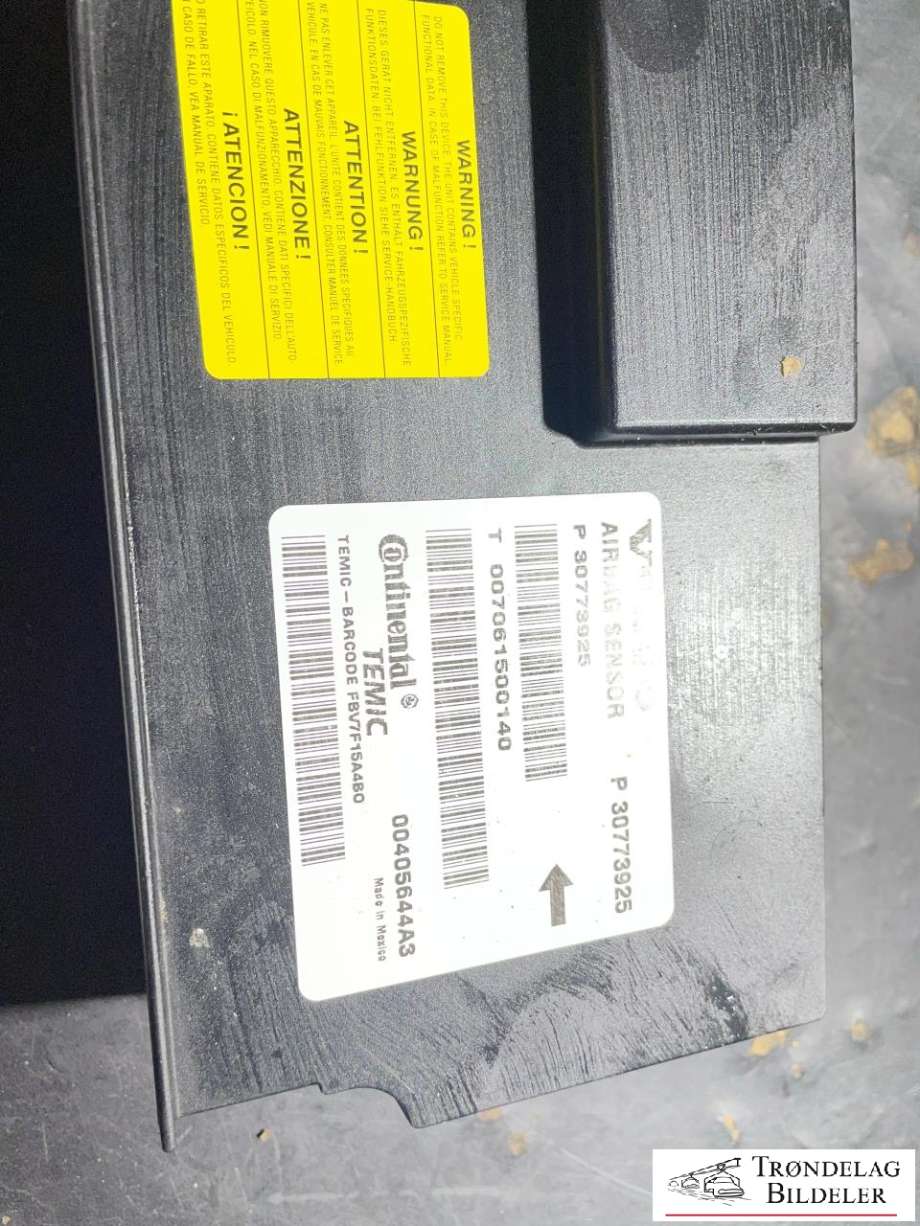 Airbag elektronikk til Volvo S80 2006-2013 (Type II, Fase 1)  (30773925|)