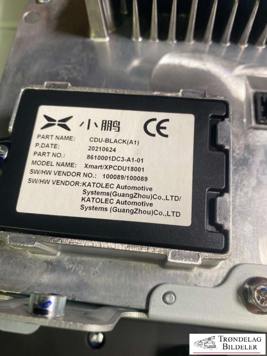 Multimedia display (MCU - Media Controller Unit) til XPeng G3 2021-->>  (8610001DC3A101|)