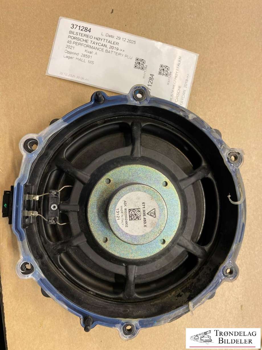 Bilstereo høyttaler til Porsche Taycan 2019-->> (971 035 453 E|)